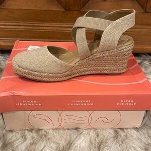 Women's Beige Wedge Sandals